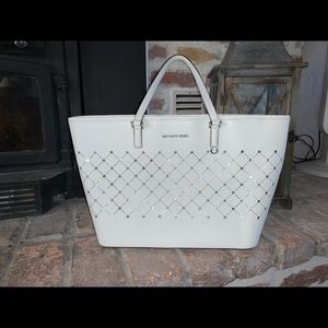 Michael Kors violet optic white purse
